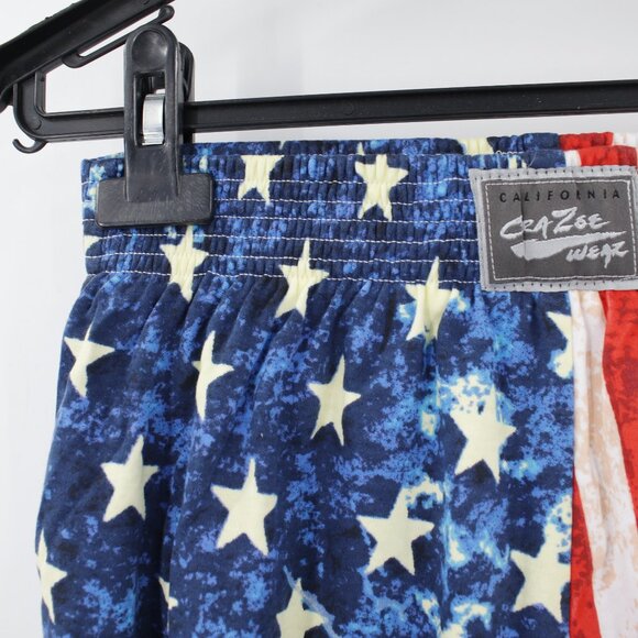 Vintage 90s NWT Crazee Wear Shorts Mens Medium American Flag Relaxed Fit patriot - Picture 2 of 9
